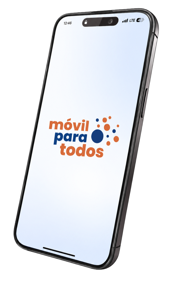 Teléfono con la app de Móvil para Todos
